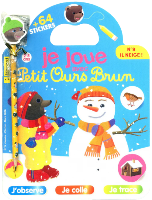 JE JOUE AVEC PETIT OURS BRUN -  IL NEIGE!